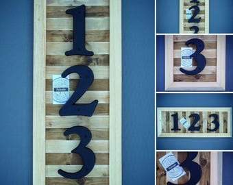 Address Plaque, Wood Address Plaque, Rustic Address Plaque, Reclaimed Wood Address Plaque by Pallodds (Hanging Hardware Included)