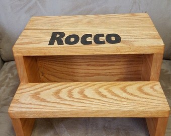 Personalized Kid Step Stool, Quality Step Stool for Toddlers, Kids or Adults. Children's Wood Step Stool. Kid Safe Foot Stool.