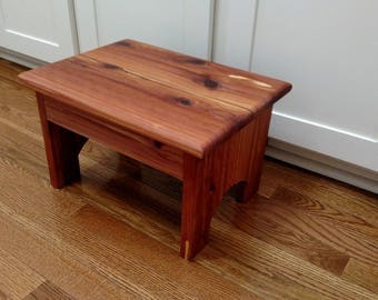 Wood Step Stool, Foot Stool 15x11 x8