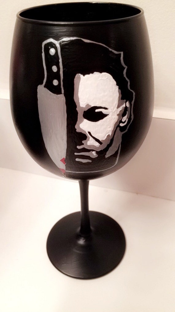Michael Myers wine glass