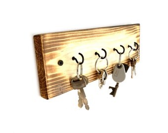 Rustic Key Holder - key hanger key hook rack key rack key hooks wood wall hooks wall decor rustic wall hooks rustic pallet wood hook hangers
