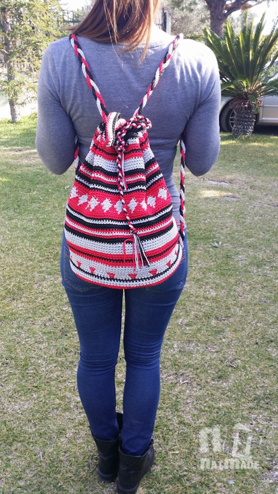 Items similar to Crochet backpack,crochet rucksack,crochet bag,mochilla ...