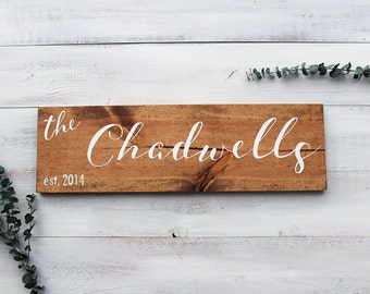 Last Name Wood Sign, Family Name Sign, Last Name Sign, Family Established Sign, Last Name Established Sign, Wood Signs, Wedding Gift