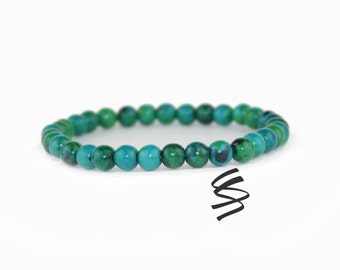 Azurite Bracelet, Azurite Jewelry, Natural Azurite, Azurite Beads, Chakra Bracelet, Yoga Bracelet, Meditation Bracelet, Healing Bracelet