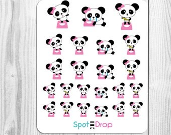 Panda Bear Weigh in Stickers, Panda Fitness Planner Stickers, Panda Planner Stickers (PB23)