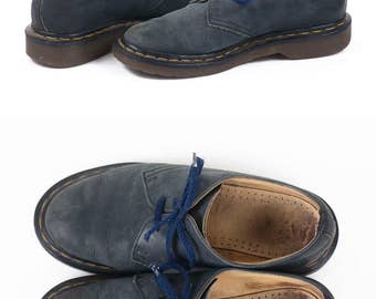 Vintage DOC MARTENS authentic | Dr. Martens Punk Grunge Shoes | Made in England | Dr Martens Oxford blue | Leather Dr Martens | UK size 4.5