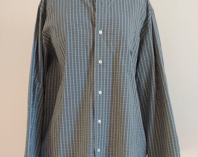CHAPS Longsleeve button down shirt, casual green plaid Ralph Lauren shirt, mens oxford shirt size XL, suitable for work, summer wardrobe