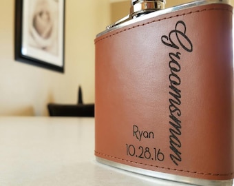 Groomsmen Gifts - Personalized Flask, Engraved Flask, Groomsman Gift, Flask, Best Man, Usher, Wedding Favors, Gift For Him, Custom