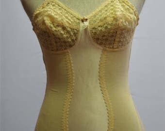 1970s girdle body shaper and bra UK size 36B spandex