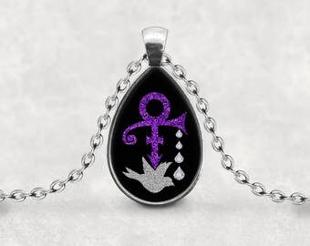 Prince Necklace, Prince Jewelry, Prince Pendant, Prince KeyChain, Prince Love Symbol Prince Rogers Nelson Prince Charm Tribute Rural Jewelry