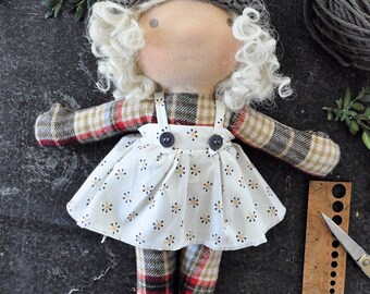 SALE-Waldorf doll- handmade doll- cloth doll- fabric doll- rag doll- heirloom doll- natural materials