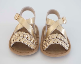 mimi sandal - gold (soft sole baby shoes)