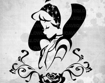 Disney Princess Silhouettes svg file, Disney Princess Clip art, princess svg, INSTANT DOWNLOAD - svg, png, dxf, eps, jpg, Disney svg