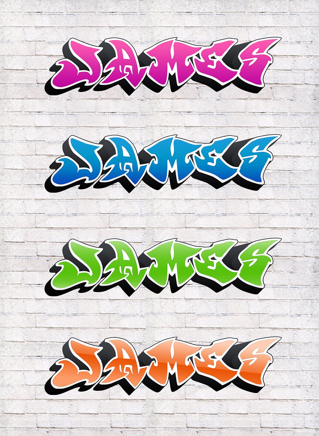 Graffiti wall decal Name decal Personalized wall sticker