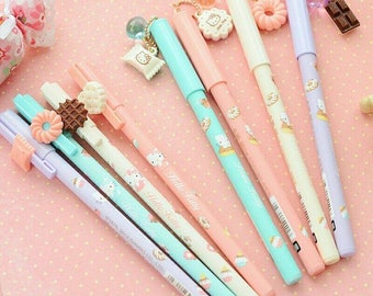 Hello Kitty Dessert pen with Charm// gel pen/ cute pen/ office supplies/planner stationary