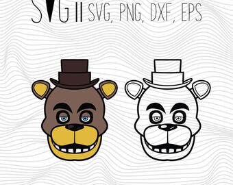 FNAF Five Nights at Freddy's Svg, Fnaf Svg Files For Silhouette For Cricut, Vector Cutting Files Vinyl Decal, Fnaf Bear Svg