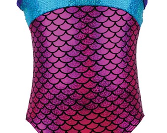 Girls Mermaid Leotard with Sequin for Dance or Gymnastics