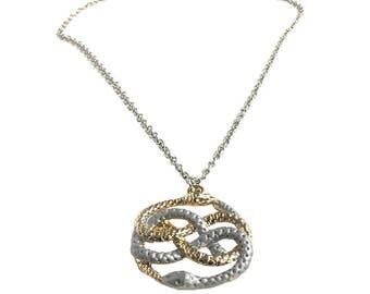 Auryn Necklace Double Snakes Pendant Chain Neverending Story Movie Never Ending Costume Infinity Gift Atreyu Gold Silver Jewelry Hi Quality
