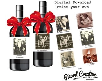 Items similar to Funny Wine Labels Any 3 sheets Funny Party Decor Wine/Booze Labels- choose your ...