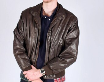 Vintage Members Only Jacket with Shearling lining size 44