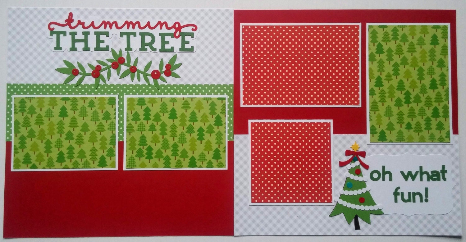 Trimming the tree scrapbook Decorating the Christmas tree Scrapbook