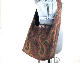 Over Shoulder Bag - Large Crossbody Bag for Women - Crossbody Hobo Bag - Vegan Bag - Slouch Bag - Bohemian Bag - Crossbody Purse - Boho Bag