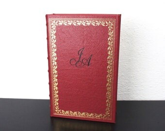 Pride and Prejudice by Jane Austen, Illustrated Vintage Book Hardcover, The Easton Press Collector's Edition 1990s, Red Hardcover 500048