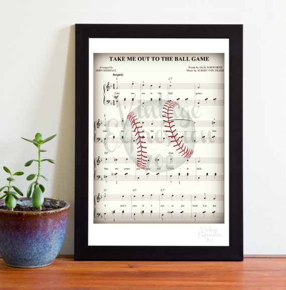 Take Me Out To The Ball Game Baseball On Lyric Song Music