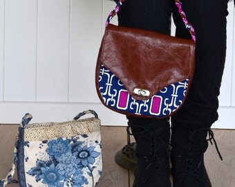 Shoulder Bag PDF pattern cross body hipster- "Emma" instant digital download by ChrisW Designs