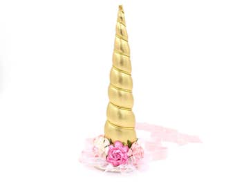 UNICORN horn attachment || for rocking horse, miniature horse, pony, horse, carousel horse || photography prop ||