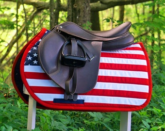 Custom Saddle Pad American Flag - US Flag // Patriotic - Made to Order
