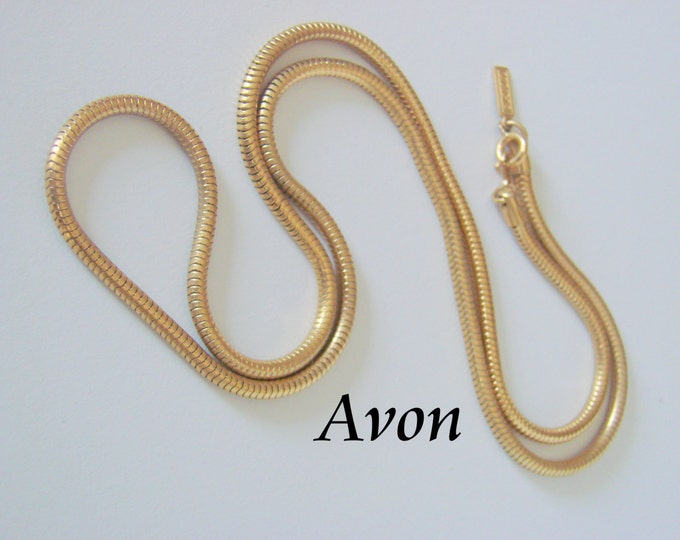 Avon Designer Signed Serpent Snake Goldtone Chain Vintage Jewelry Jewellery