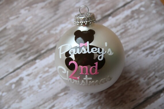 baby s second christmas ornament personalized custom baby s second christmas ornament personalized custom