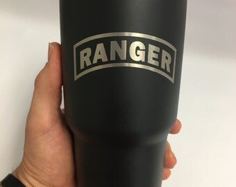 Army Ranger Gift, Military Gifts, Personalized 30oz Vacuum Sealed Double Wall Cup, 18/8 Stainless Steel Cup, Custom 30oz Cup, Engraved Mug