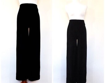 Rare Vintage 1950s Vanity Fair Pants Black High Waist Rockabilly Pants Audrey Hepburn Capri Pants Cigarette Pants Mod 1940s Womens Pants