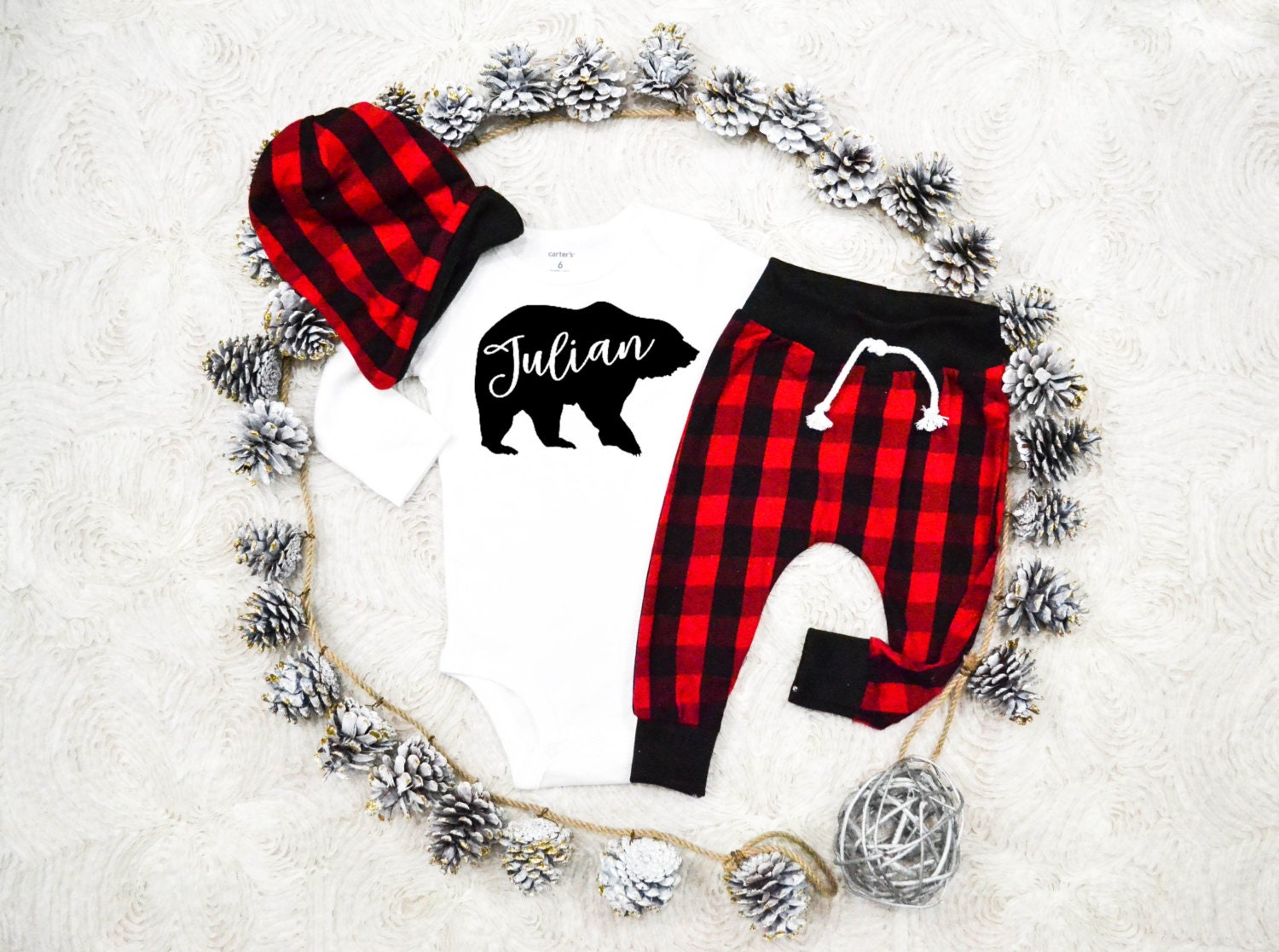 Baby Boy Coming Home Outfit Christmas Winter by TheHumbleLemon