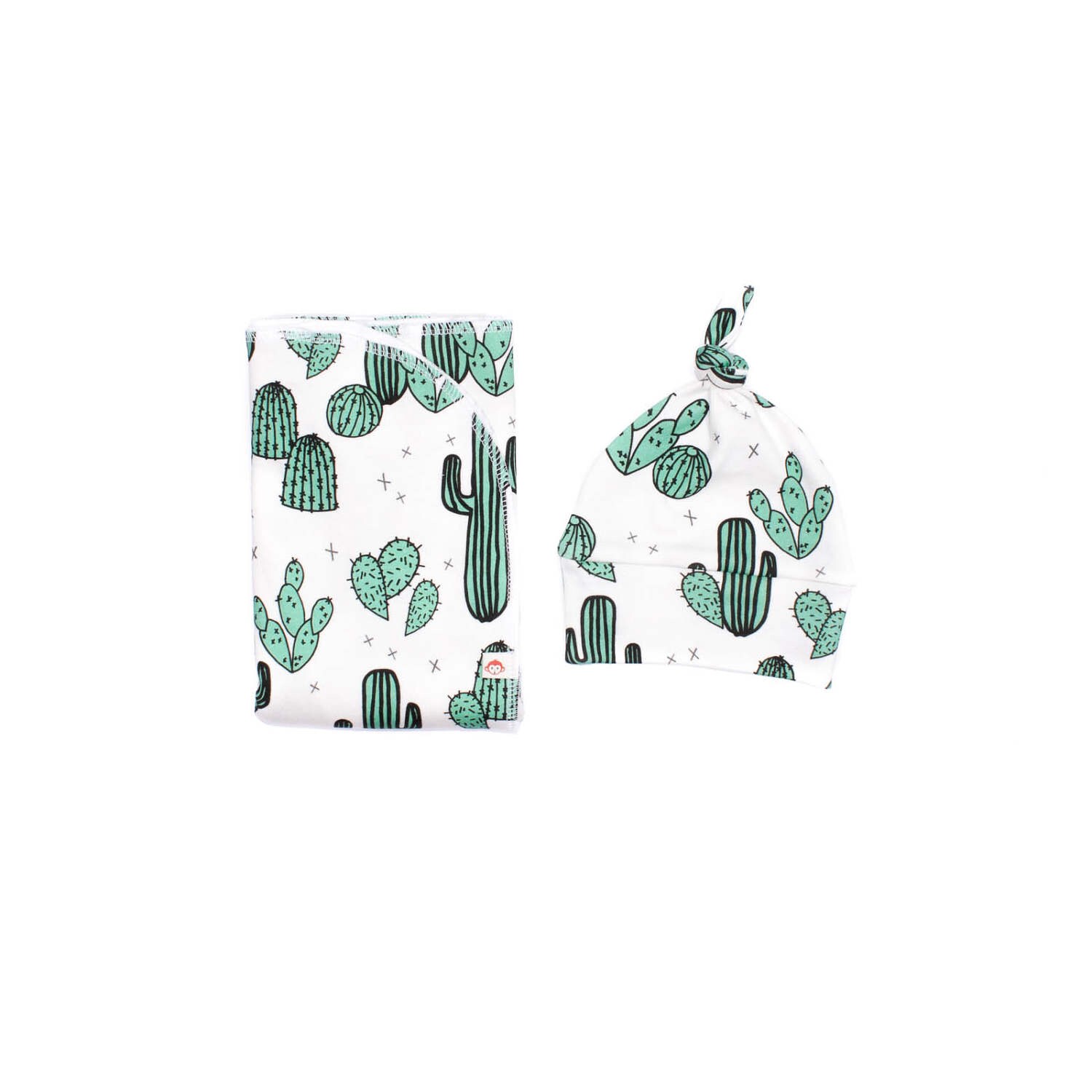 Jade Cactus Swaddle Blanket Cactus Swaddling Blanket