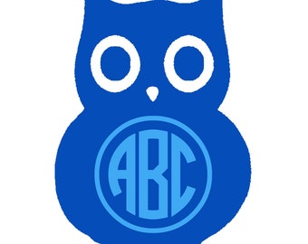 Monogram Owl Decal | Owl, Chi O, Chi Omega, Sorority, Monogram, Monogram Decal