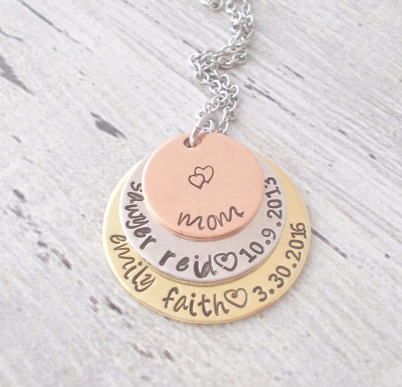 Personalized Mom Jewelry Personalized Mom Necklace