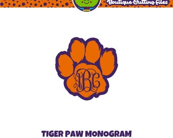 Clemson paw print | Etsy