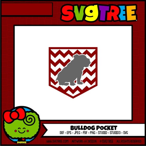 Download Bulldog SVG Pocket SVG Chevron SVG Commercial Free Cricut