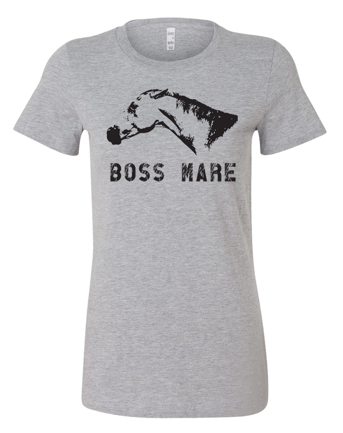 Boss Mare Ladies Horse Shirt Funny Junior Fit Horse Tee for