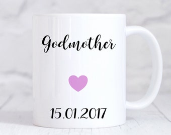 Godmother Mug, Godmother Gift, Christening Thank You Gift, Personalised Godmother Gift, Personalised Mug, Coffee Mug, Tea Mug, Cup