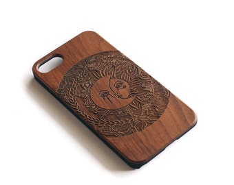 iPhone 7 Case Wood,iPhone 6S Plus Case,iPhone SE Case,Wood,iPhone Case, Astrology, iPhone 7 Cases, Gift,Best Selling Items, Sun And Moon