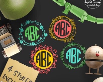 Flower Monogram svg, Monogram svg, Floral Monogram svg, Wedding Monogram svg, Monogram Cut File, dxf, Cut Files for Silhouette for Cricut