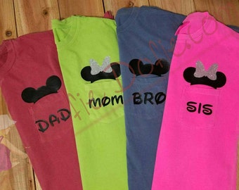 Minnie Mouse Shirt/Mickey Mouse Shirt/Disney Family Trip Shirt/Short Sleeve Shirt/Comfort Colors Shirt