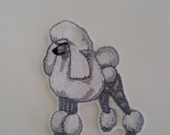Poodle iron on or sew on patch Poodle applique Dog iron on patch Poodle sew on patch 6 cm x 4.6 cm ( 2.36'' x 1.81'') dog patch Animal patch