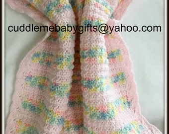 Baby shower Baby shower Gift Crochet Baby Blanket Handmade Crochet baby shower baby blanket Baby Girl Keepsake