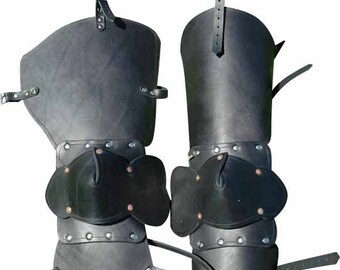 Elven Leaf Leather Greaves Leg Armor DK5207