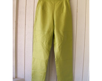 green leather pants zara